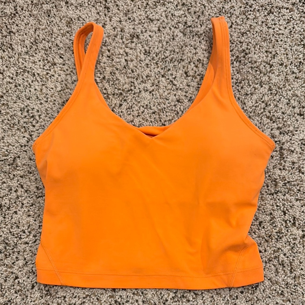 Orange lululemon align tank